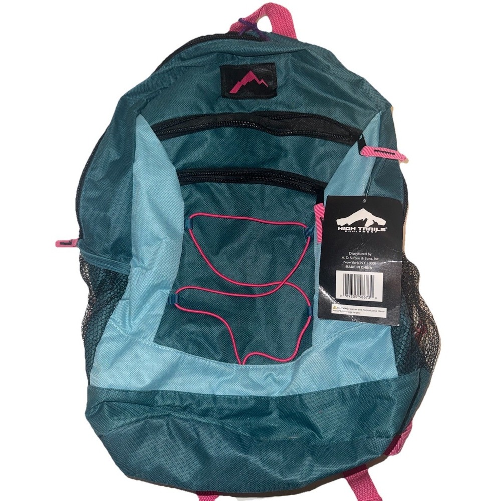 High Trails Pink Hiking  Backpack Blue Pink New With Tags